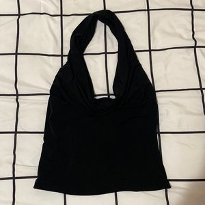 Black y2k halter top